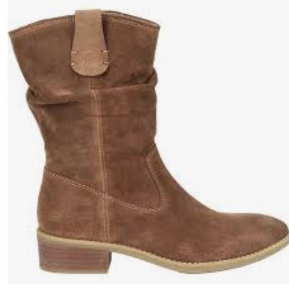 Women's Comfortiva Chrysta Mid Calf Boot Siena Brown Suede  Like New - Picture 4 of 7